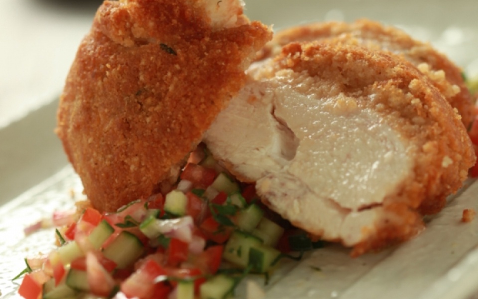 Parmesan and mayonnaise crusted chicken | Yiannis Lucacos