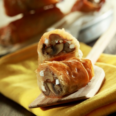 Mushroom and goat cheese strudel | Yiannis Lucacos