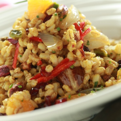 Barley salad with orange and curry | Yiannis Lucacos