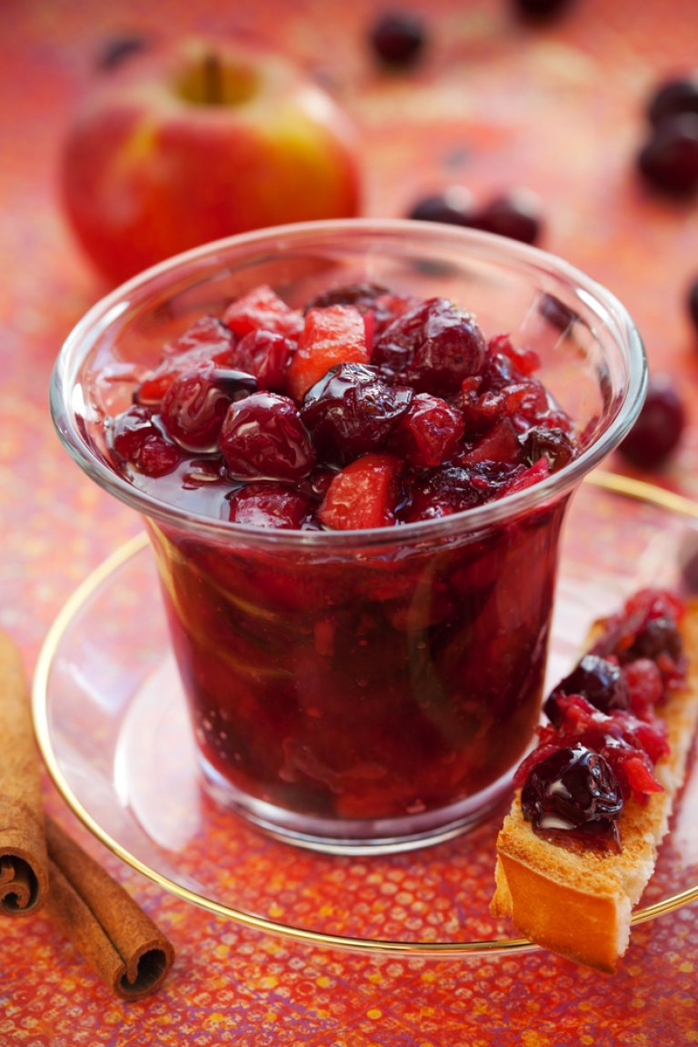 Candied cranberry compote